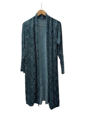 The Pyramid Collection Boho Duster Blue Velvet Witchy Artsy M